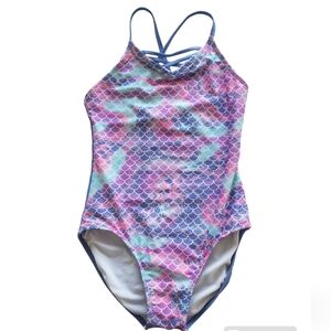 More Than Magic Girl's Swim Suit. XL 14/16 Pink, Blue, Purple. One Piece.